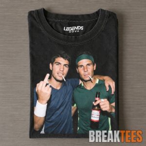 Carlos Alcaraz & Rafael Nadal Drunk Smoke Tee