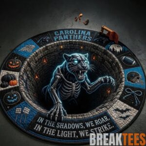 Carolina Panthers 2026 Halloween Quilted Round Rug – Limited Edition