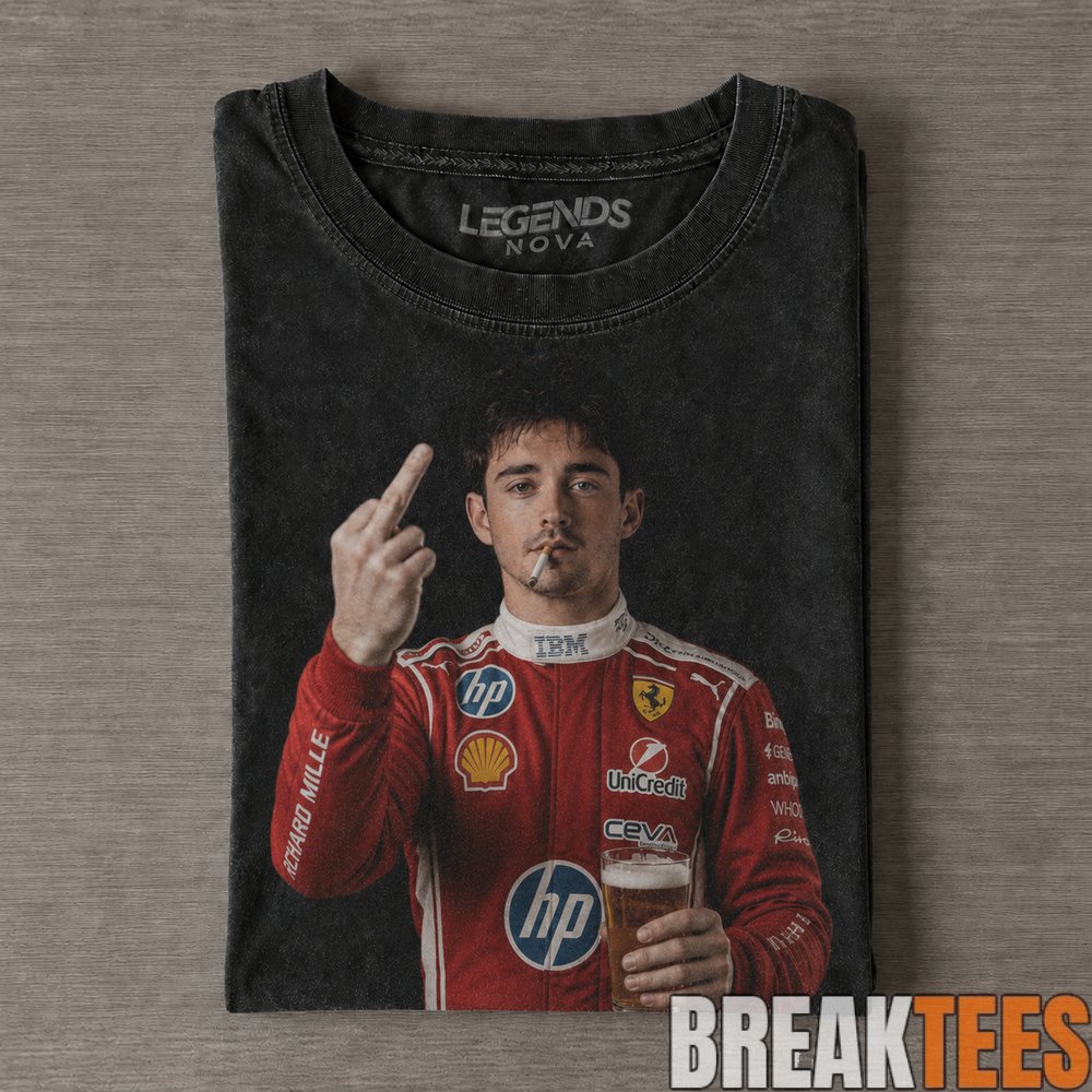Charles Leclerc F1 Middle Finger Tee Charles Leclerc F1 Middle Finger Tee