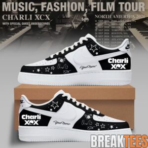 Charli XCX Music, Fashion, Film Tour 2026 Custom Air Force 1 Shoes