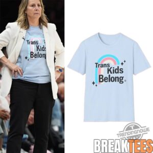 Cheryl Reeve Wearing Trans Kids Belong 2D Shirt