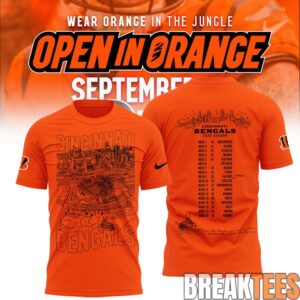 Cincinnati Bengals Open In Orange T-Shirt 1