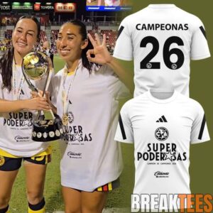 Club América Femenil Super Poderosas Campeon de Campeonas Jersey