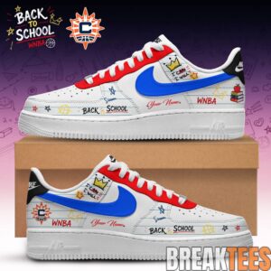Connecticut Sun x Back to School Edition Custom Air Force 1 Shoes