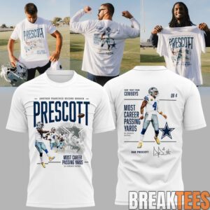 Dallas Cowboys “Most Career Passing Yaros” Shirt