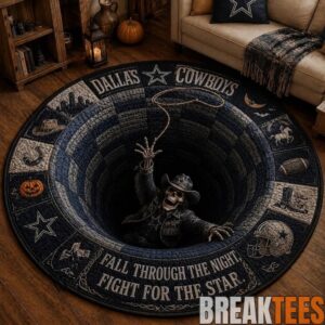 Dallas Cowboys 2026 Halloween Quilted Round Rug – Limited Edition