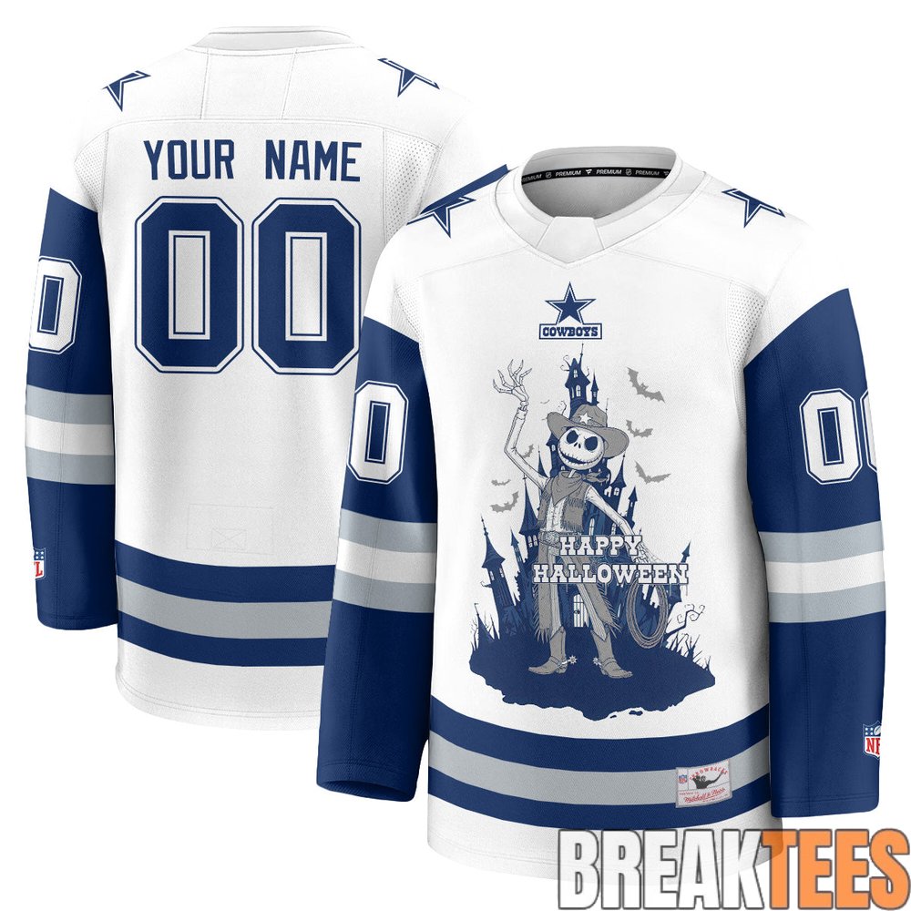 Dallas Cowboys x The Nightmare Before Christmas Jack Skellington Halloween 2026 Hockey Jersey Dallas Cowboys x The Nightmare Before Christmas Jack Skellington Halloween 2026 Hockey Jersey