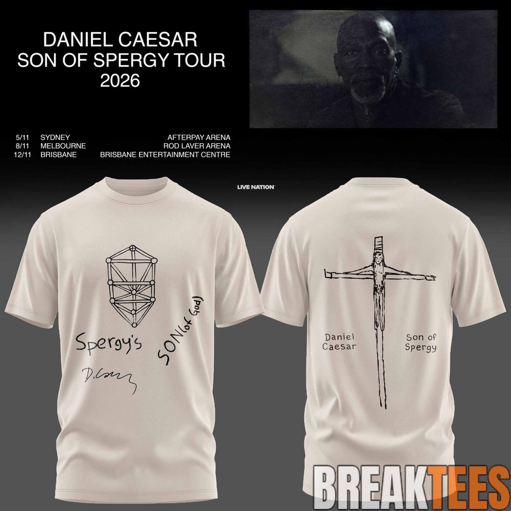 Daniel Caesar’s Son of Spergy Tour 2026 T-Shirt Daniel Caesar’s Son of Spergy Tour 2026 T-Shirt