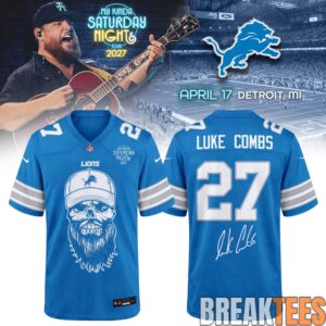 Detroit Lions x Luke Combs My Kinda Saturday Night Tour 2027 Signed Jersey