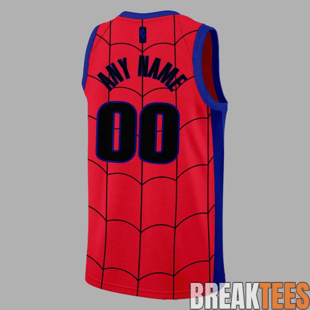 Detroit Pistons x Spider-Man “Spidey Concept” Custom Basketball Jersey Detroit Pistons x Spider-Man “Spidey Concept” Custom Basketball Jersey