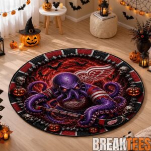 Detroit Red Wings Special Halloween Round Quilted Rug
