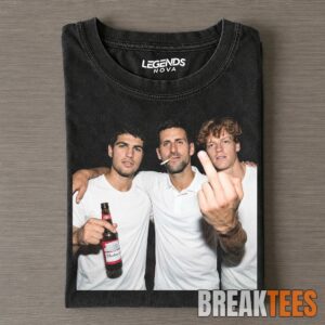 Djokovic & Alcaraz & Sinner Vintage Middle Finger Tee