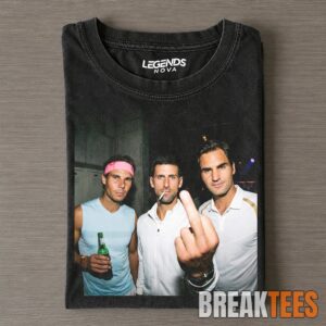 Djokovic & Nadal & Federer 2026 Middle Finger Tee