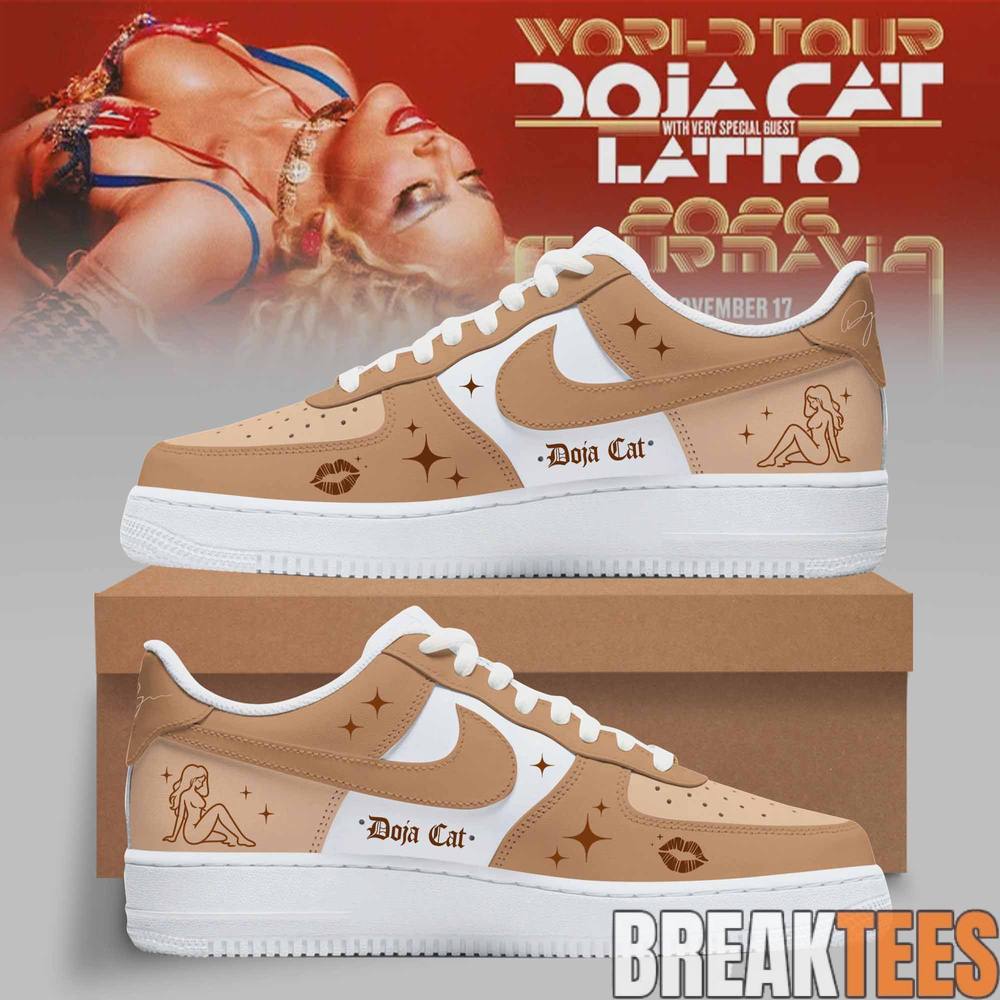 Doja Cat 2026 Tour Ma Vie World Tour Custom Air Force 1 – Vintage Star Edition Doja Cat 2026 Tour Ma Vie World Tour Custom Air Force 1 – Vintage Star Edition