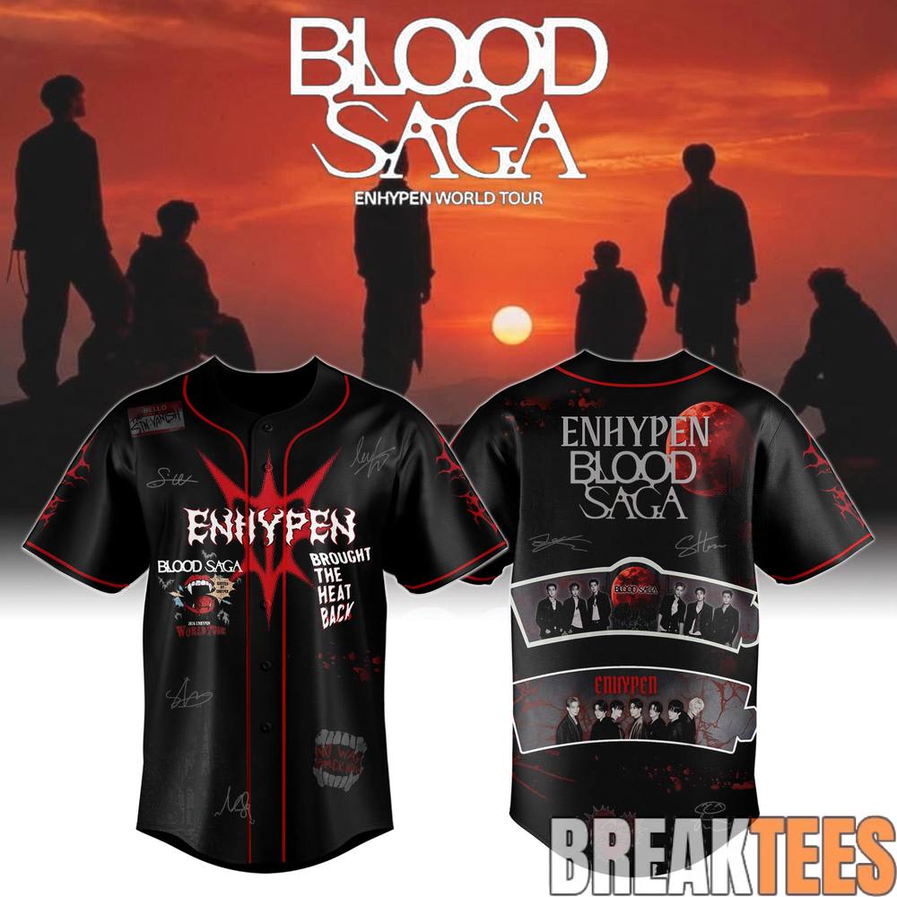 ENHYPEN “Blood Saga” Tour 2026 Special Baseball Jersey ENHYPEN “Blood Saga” Tour 2026 Special Baseball Jersey