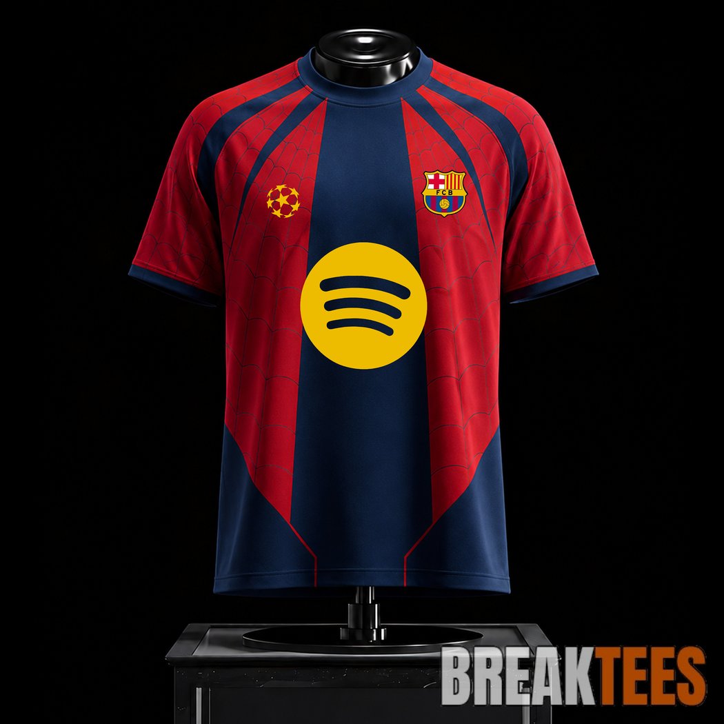 FC Barcelona Spider-Man Crew Neck Football Jersey FC Barcelona Spider-Man Crew Neck Football Jersey