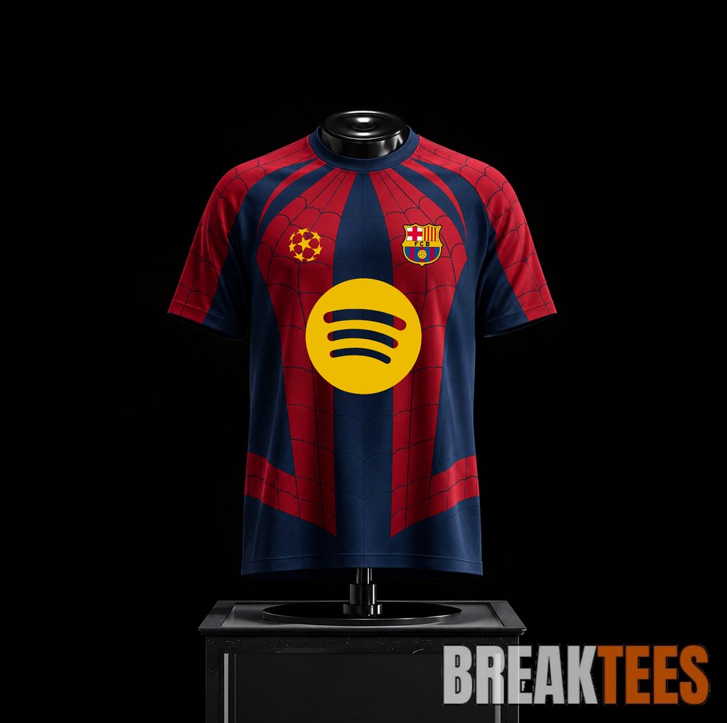 FC Barcelona Spider-Man Crew Neck Football Jersey FC Barcelona Spider-Man Crew Neck Football Jersey