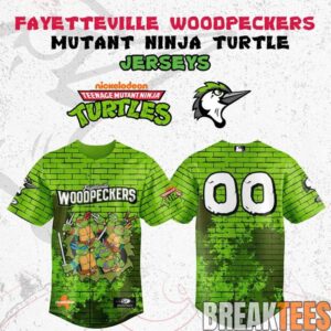 Fayetteville Woodpeckers Teenage Mutant Ninja Turtle 2026 Baseball Jersey