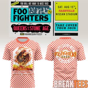 Foo Fighters 🎸🎤 “Take Cover Tour 2026” in Nashville, TN T-Shirt