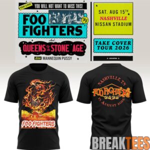 Foo Fighters 🎸🎤 “Take Cover Tour 2026” in Nashville, TN T-Shirt 1 Foo Fighters 🎸🎤 “Take Cover Tour 2026” in Nashville, TN T-Shirt 1
