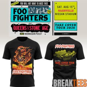 Foo Fighters 🎸🎤 “Take Cover Tour 2026” in Nashville, TN T-Shirt 2 Foo Fighters 🎸🎤 “Take Cover Tour 2026” in Nashville, TN T-Shirt 2