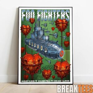 Foo Fighters 🎸🎤 “Take Cover Tour 2026” in Chicago, IL Poster