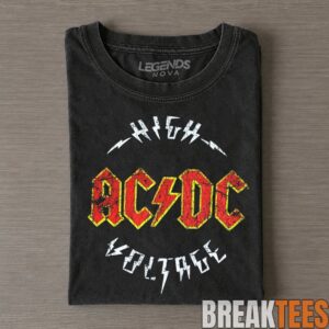 Funny ACDC Vintage Rock Band Tee