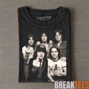 Funny ACDC Vintage Rock Band Tee 4