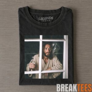 Funny Jesus With Whiskey Scream Horror T-Shirt