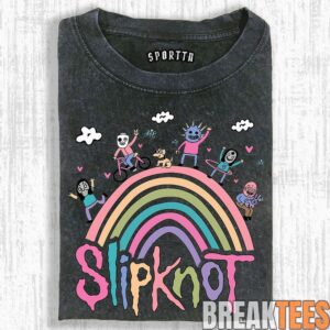 Funny Slipknot Rainbow Graphic T-Shirt