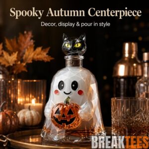 Ghost Pumpkin Glass Decanter – Halloween Home Bar