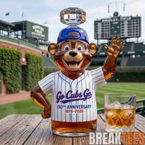 Go Cubs Go! 150th Anniversary Clark the Cub Whiskey Bottle