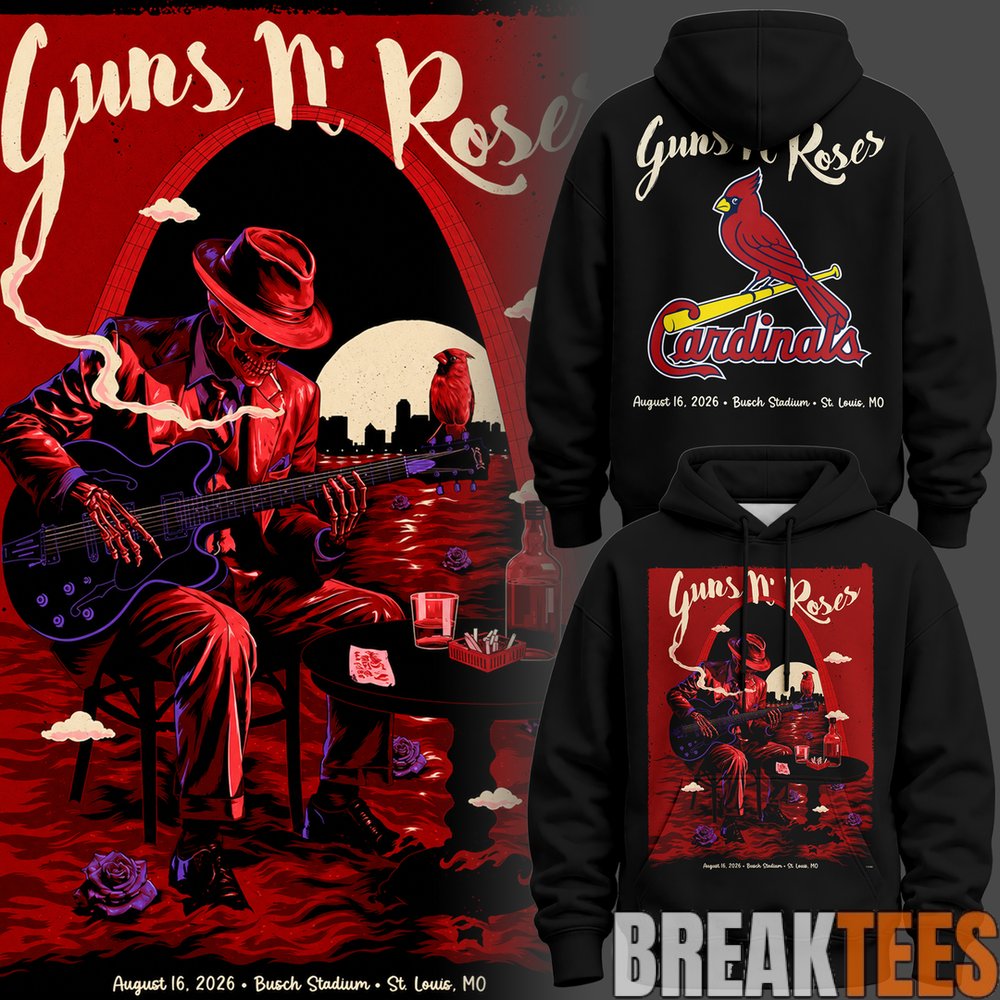 Guns N’ Roses x St. Louis Cardinals Limited Edition Hoodie Guns N’ Roses x St. Louis Cardinals Limited Edition Hoodie