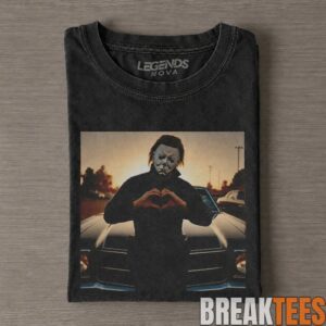 Halloween Michael Myers Heart Vintage Tee