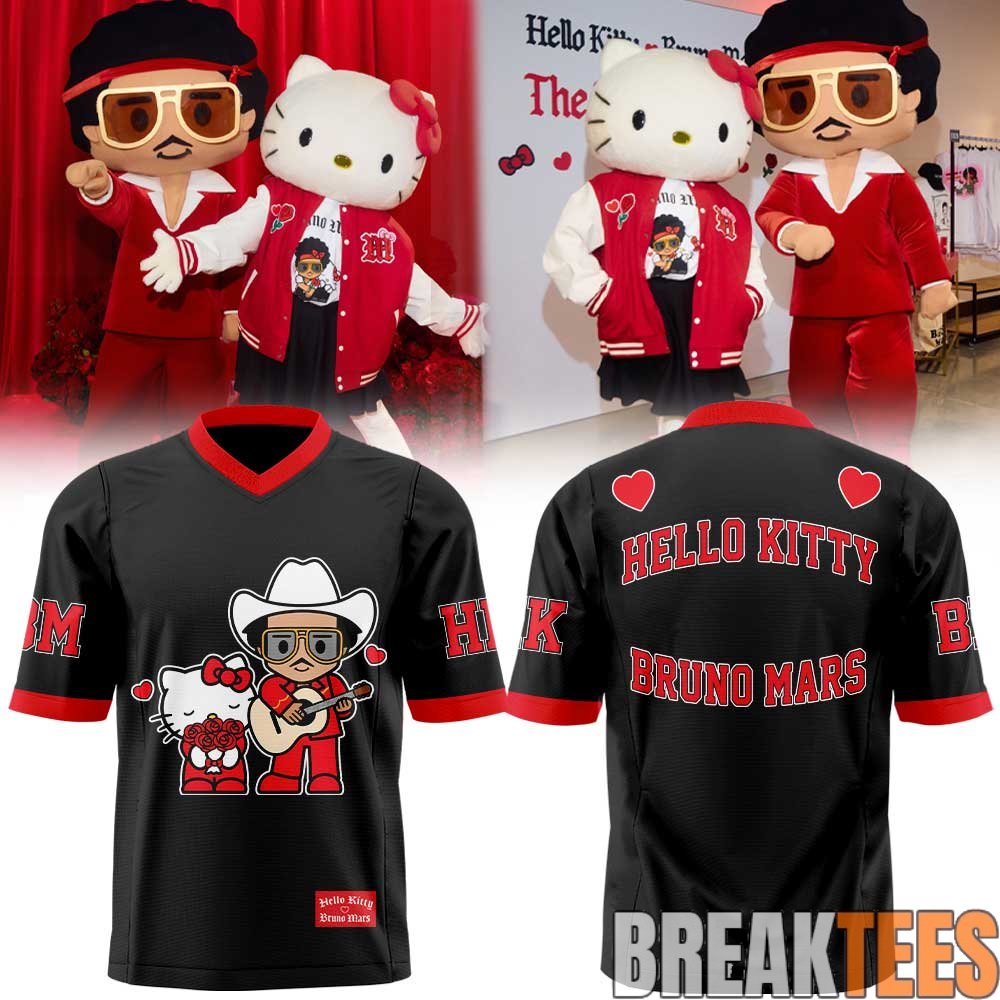 Hello Kitty x Bruno Mars Romantic Tour Pop-up Football Jersey Hello Kitty x Bruno Mars Romantic Tour Pop-up Football Jersey