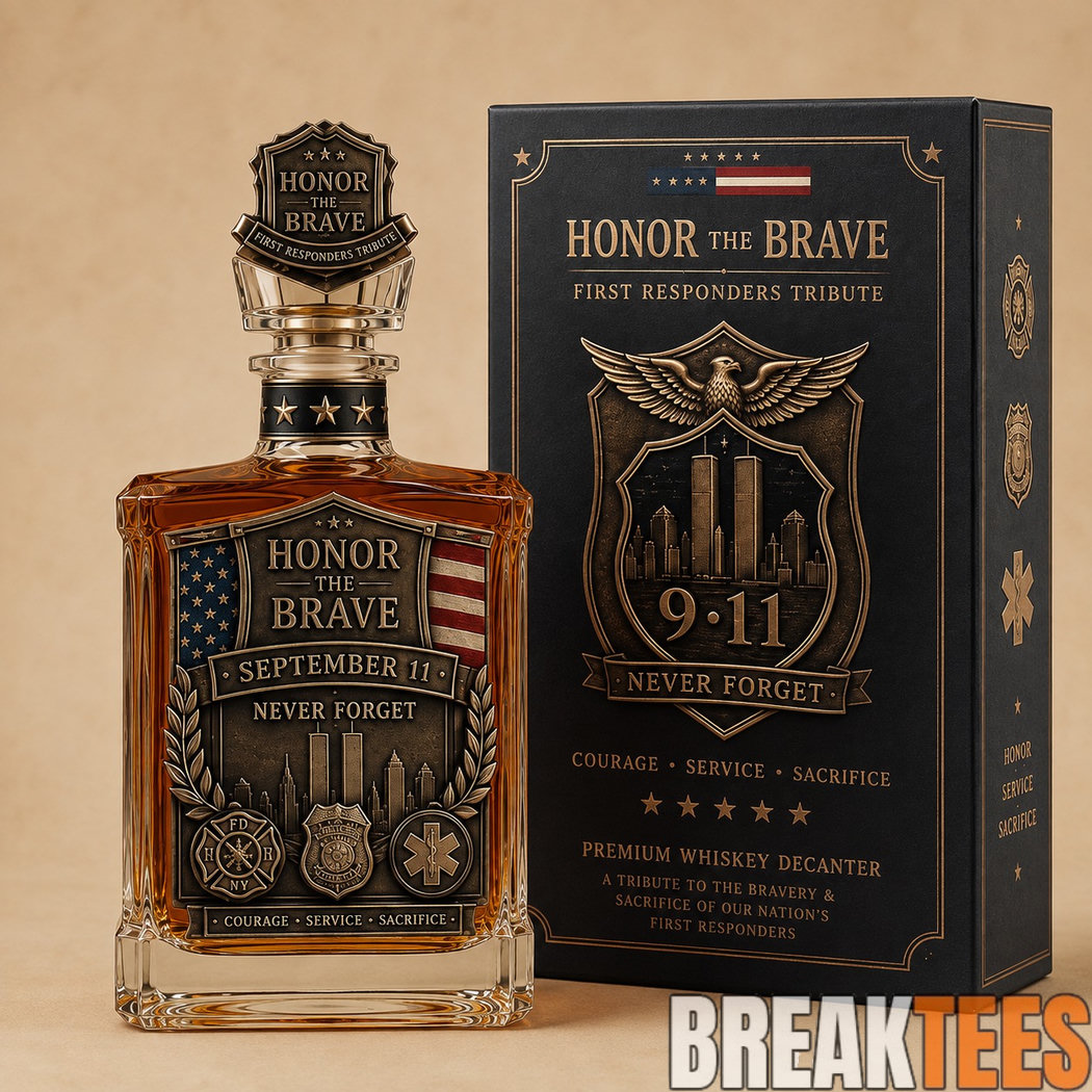 Honor the Brave Never Forget Relief Whiskey Bottle Honor the Brave Never Forget Relief Whiskey Bottle