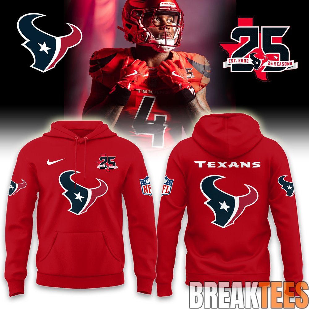 Houston Texans 25th Anniversary Limited Hoodie Houston Texans 25th Anniversary Limited Hoodie