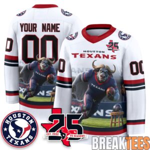 Houston Texans x Bull Chief Edition Custom Hockey Jersey