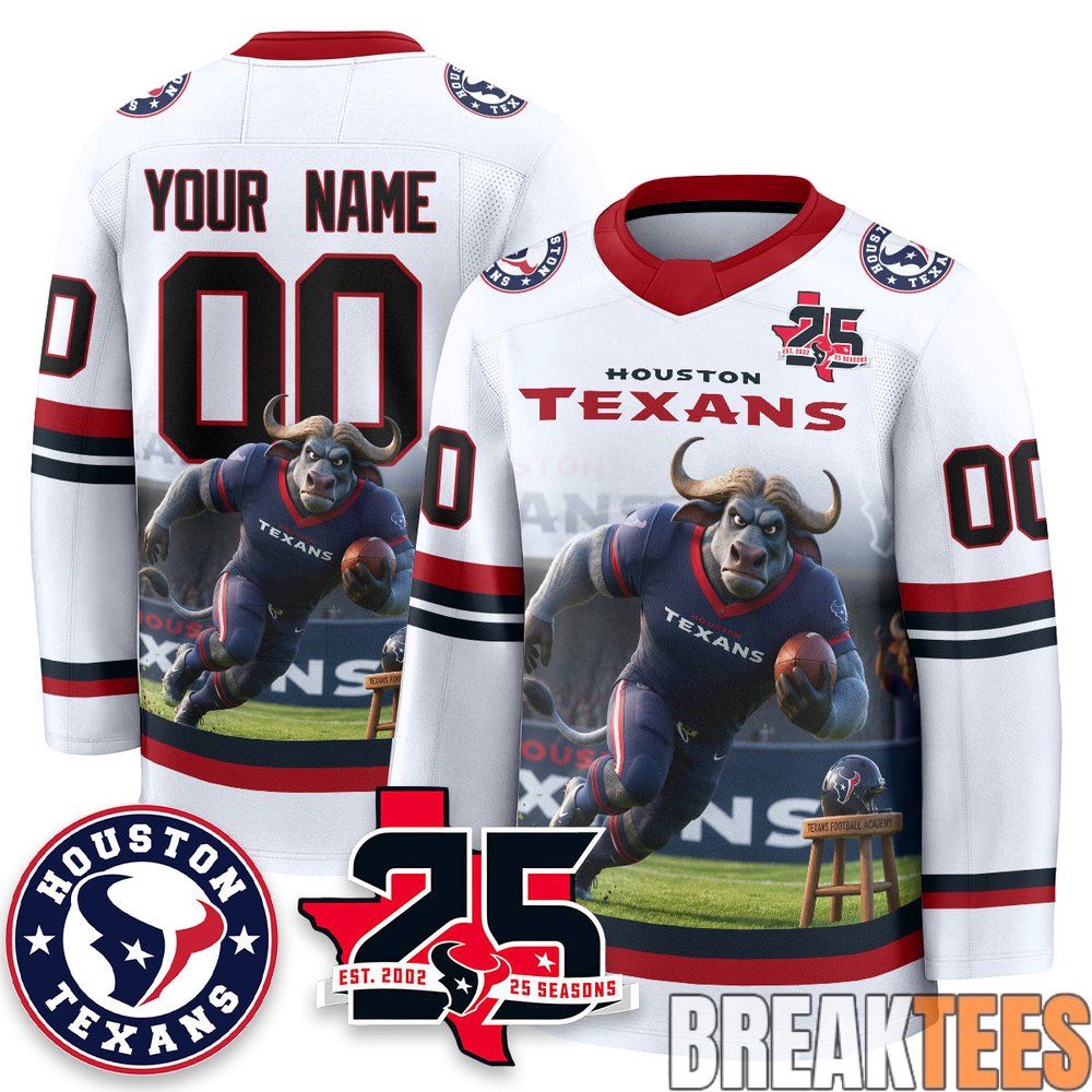 Houston Texans x Bull Chief Edition Custom Hockey Jersey Houston Texans x Bull Chief Edition Custom Hockey Jersey
