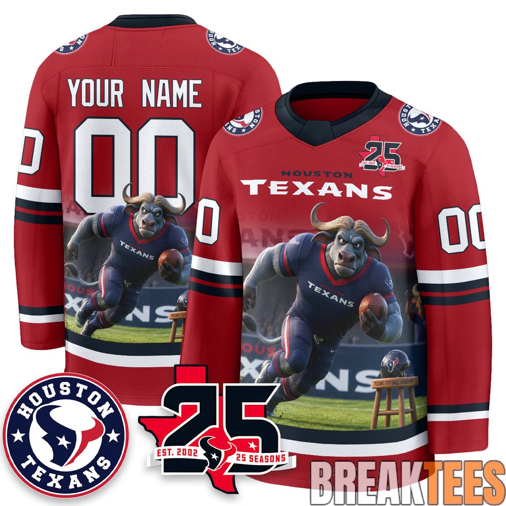 Houston Texans x Bull Chief Edition Custom Hockey Jersey Houston Texans x Bull Chief Edition Custom Hockey Jersey