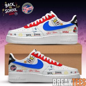 Indiana Fever x Back to School Edition Custom Air Force 1 Shoes
