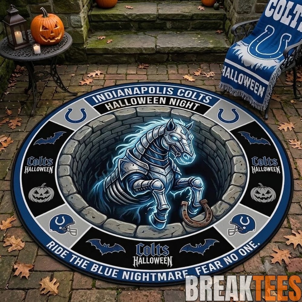 Indianapolis Colts 2026 Halloween Quilted Round Rug – Limited Edition Indianapolis Colts 2026 Halloween Quilted Round Rug – Limited Edition