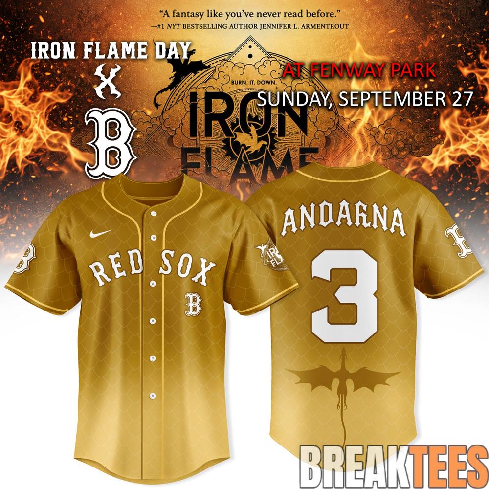 Iron Flame Day x Boston Red Sox 2026 Special Baseball Jersey Iron Flame Day x Boston Red Sox 2026 Special Baseball Jersey