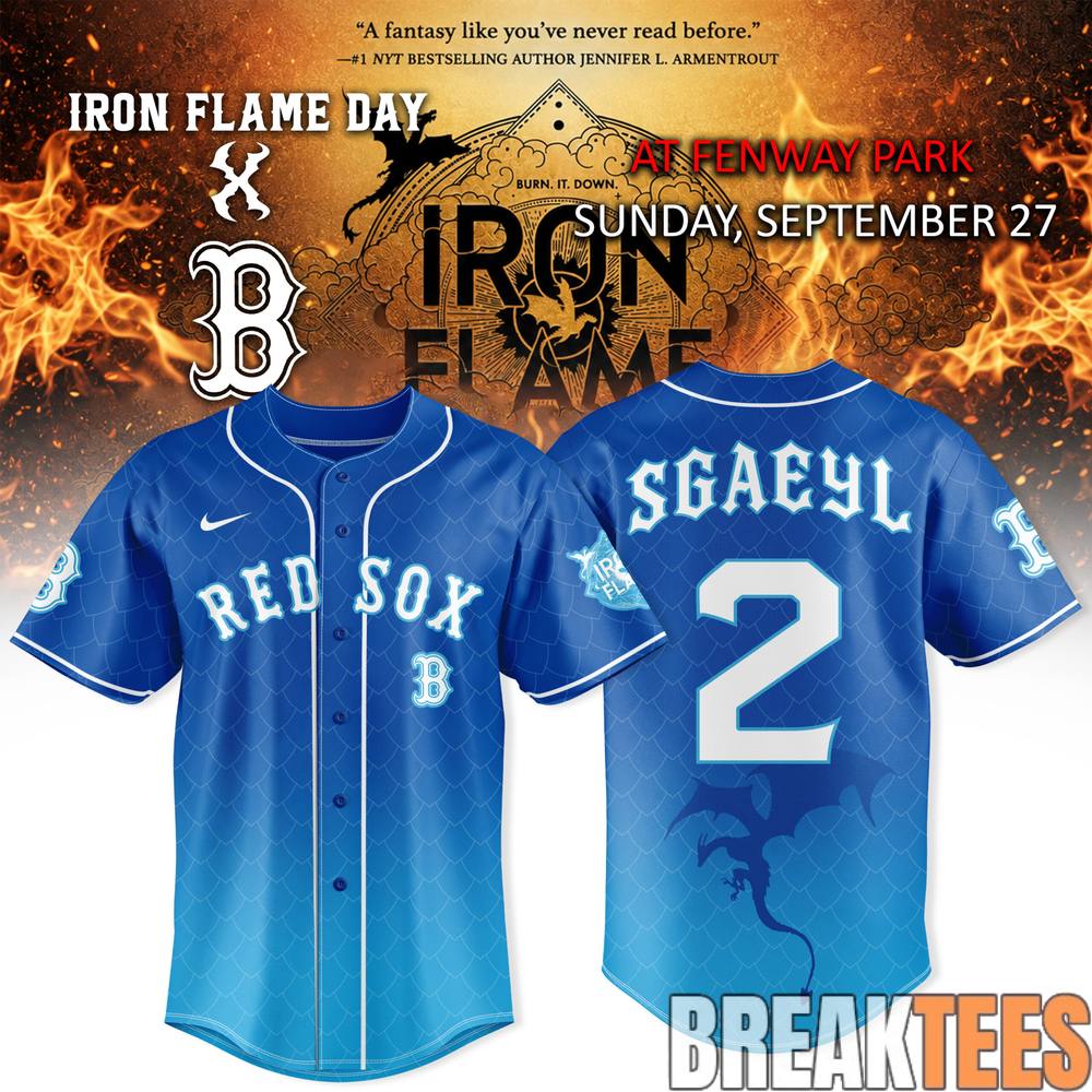 Iron Flame Day x Boston Red Sox 2026 Special Baseball Jersey Iron Flame Day x Boston Red Sox 2026 Special Baseball Jersey
