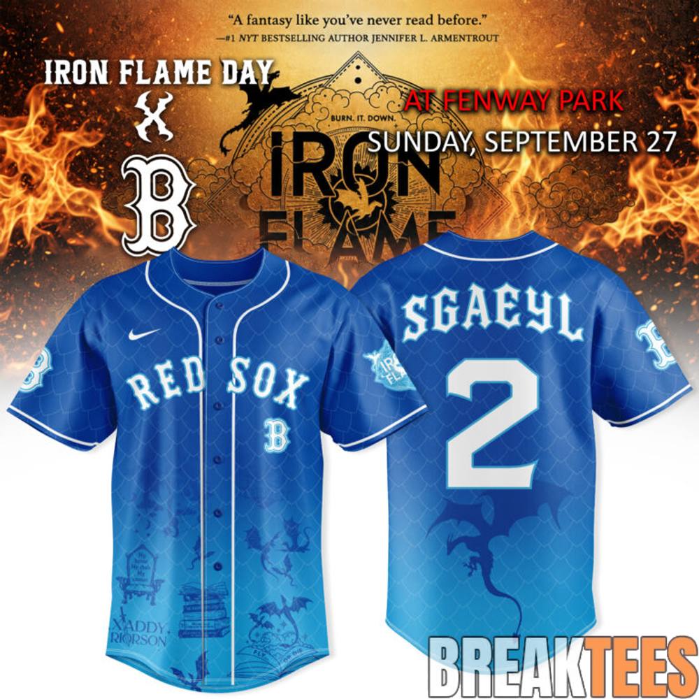 Iron Flame Day x Boston Red Sox 2026 Special Baseball Jersey Iron Flame Day x Boston Red Sox 2026 Special Baseball Jersey