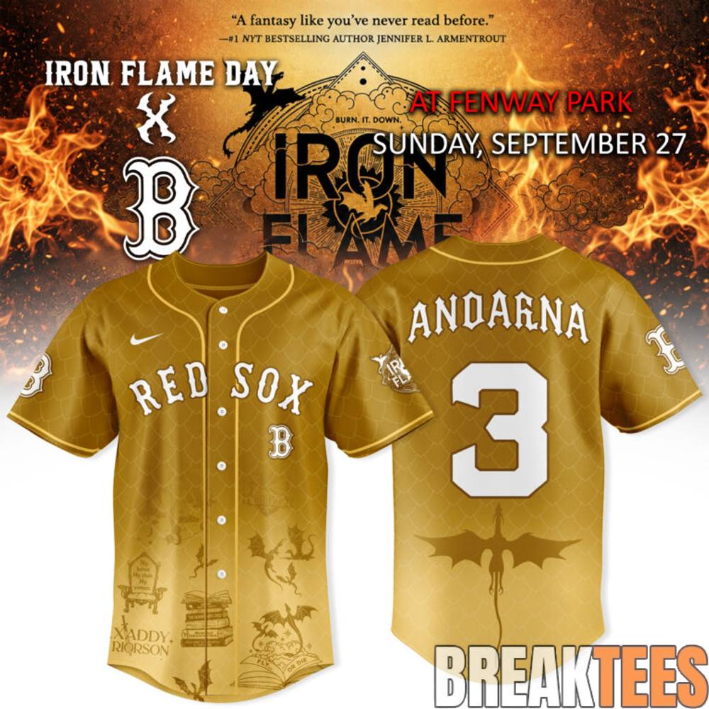 Iron Flame Day x Boston Red Sox 2026 Special Baseball Jersey Iron Flame Day x Boston Red Sox 2026 Special Baseball Jersey