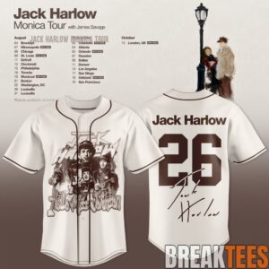 Jack Harlow Monica Tour Baseball Jersey