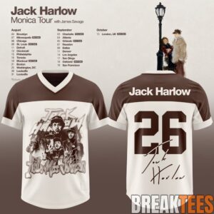 Jack Harlow Monica Tour Football Jersey 2