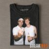 Jannik Sinner & Roger Federer & Rafael Nadal Tennis Legend Graphic T-Shirt