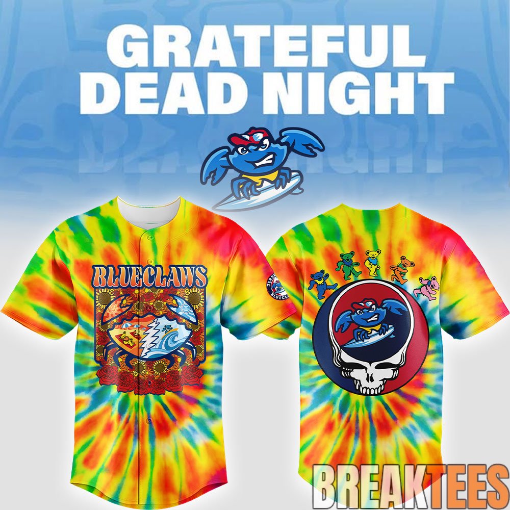 Jersey Shore BlueClaws Grateful Dead Night Jersey Jersey Shore BlueClaws Grateful Dead Night Jersey